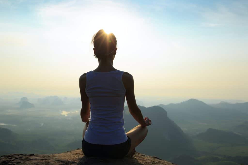 Microdosing truffels meditation with sunrise