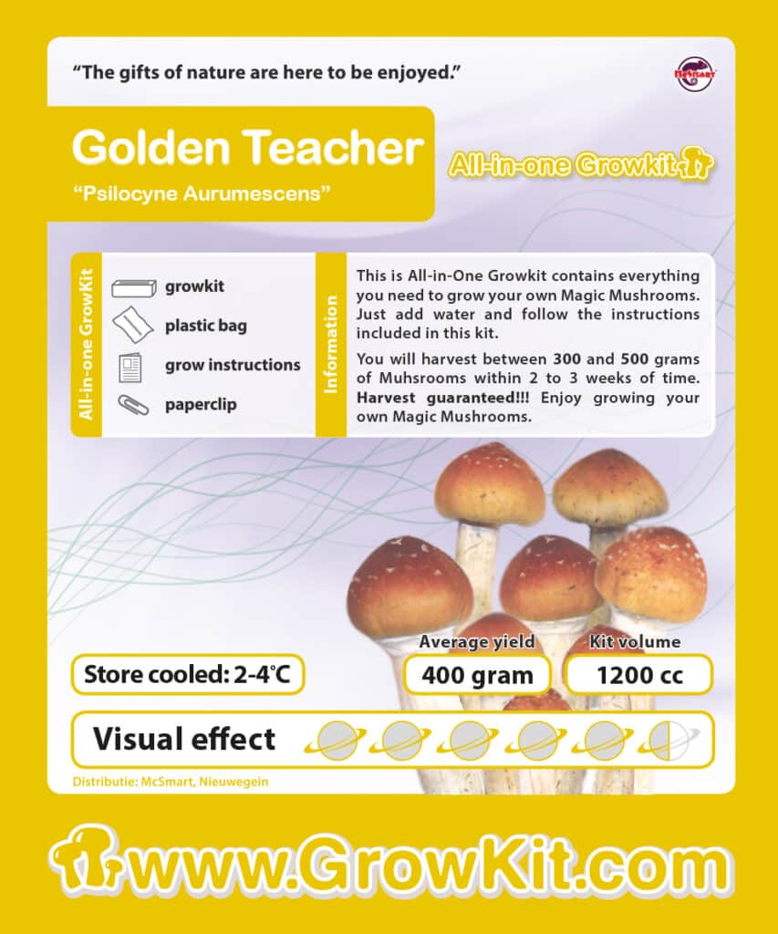 Growkit Golden Teacher etiket