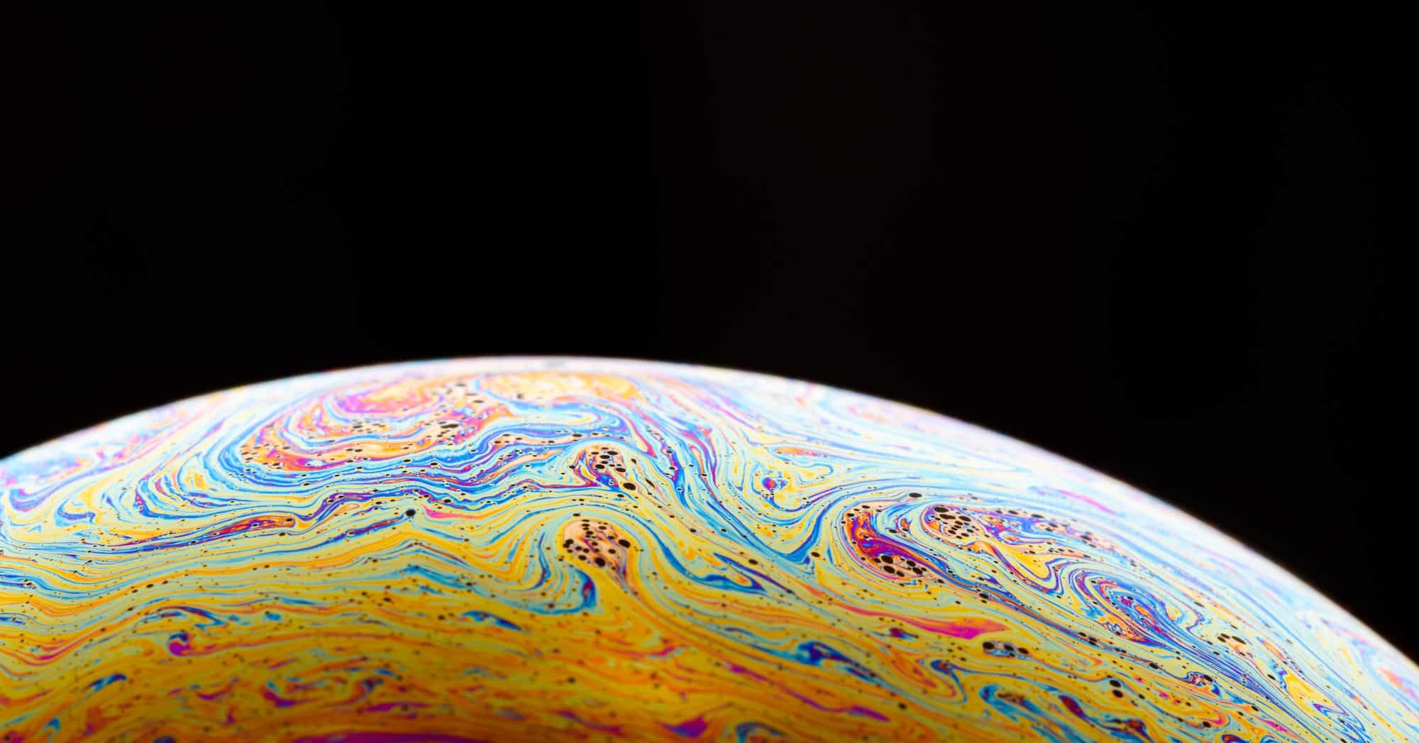 Beautiful psychedelic abstraction - interference in soap films in reflected light