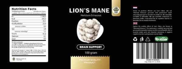 Lion's Mane (Hericium Erinaceus) – Brain Support - Afbeelding 2